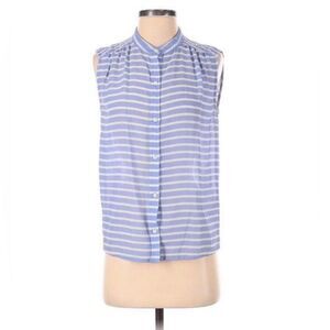 J. Crew Blue and White Striped Button Down Shirt